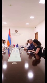 Встреча министра юстиции Армении Србуи Галян и посла ЕС Василиса Марагоса в Ереване