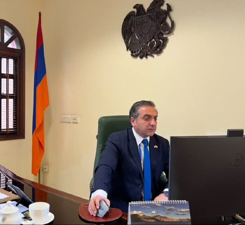 Online meeting with Ambassador of Armenia to Sri Lanka Vahagn Afyan discussing Sri Lanka EXPO-2027
