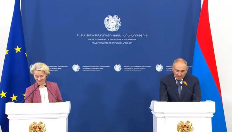 Никол Пашинян и Урсула фон дер Ляйен на встрече в Брюсселе