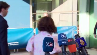 Кая Каллас на пресс-конференции, обсуждение выборов в Армении и давления России