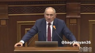 Премьер-министр Армении Никол Пашинян выступает в парламенте, Армения