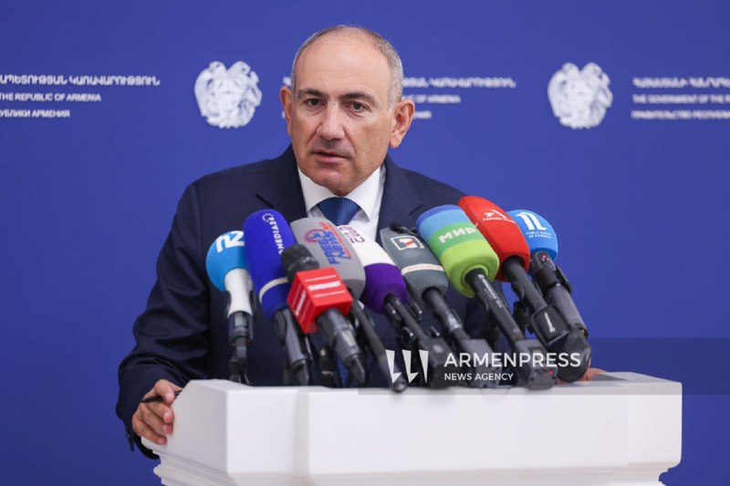Никол Пашинян на брифинге по итогам заседания правительства Армении