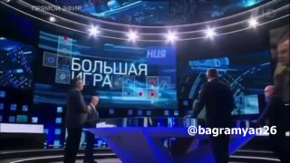 Александр Ионов, член СПЧ, на фоне студии федерального канала
