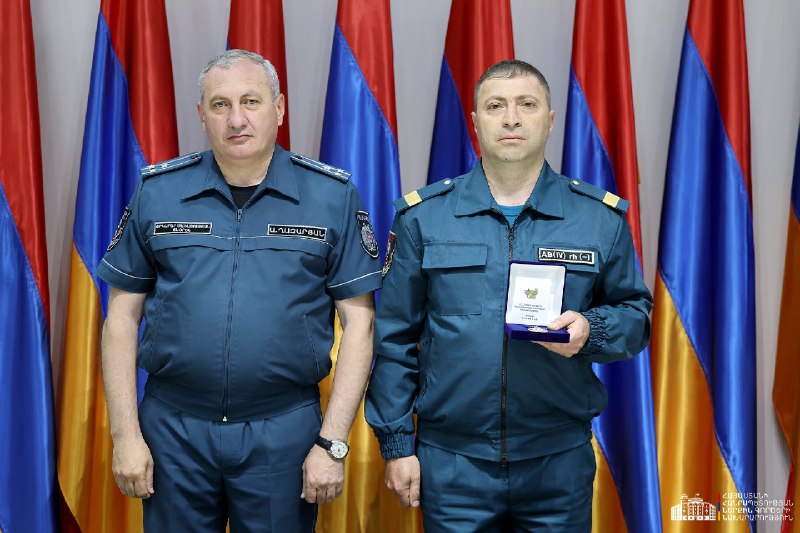 Награждение спасателей, участвовавших в поисковой операции на реке Памбак, Армения